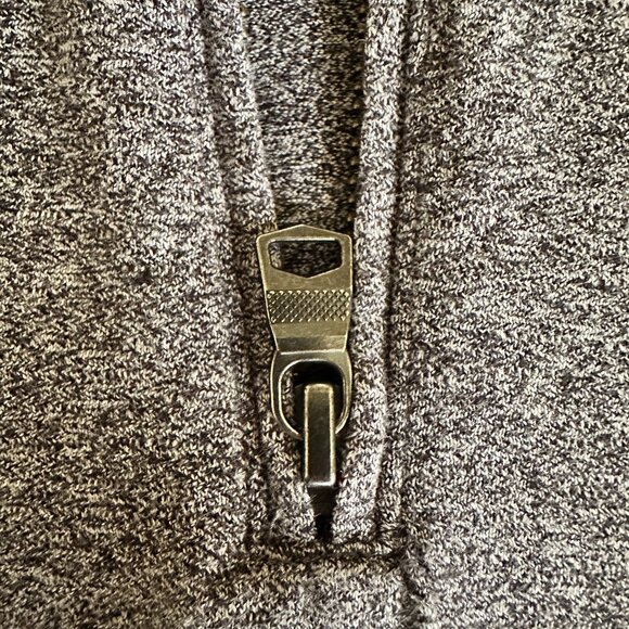 Banana Republic Men's Charcoal Gray Quarter-Zip Pullover S: M - Super Soft - Picture 4 of 7